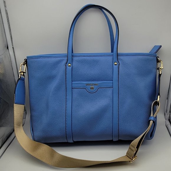 Michael Kors Beck Large Convertible Tote South Pacific Blue - Picture 1 of 10
